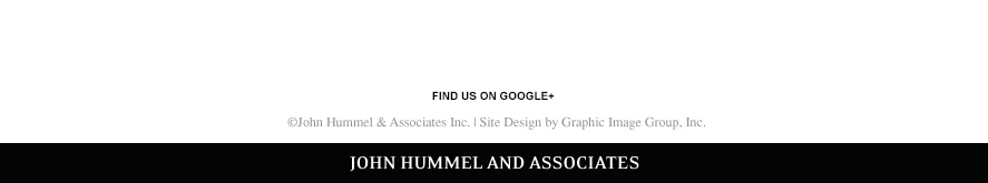Copyright John Hummel and Associates Inc. Site Design by Graphic Image Group Inc.